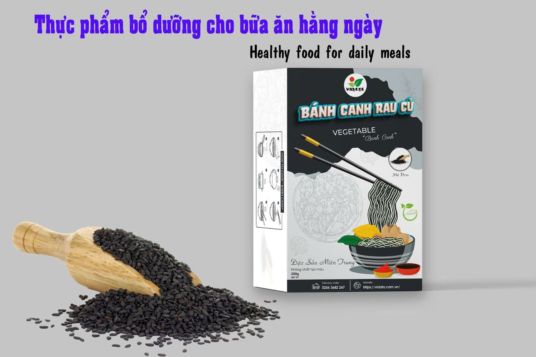 Bánh canh rau củ vị MÈ ĐEN